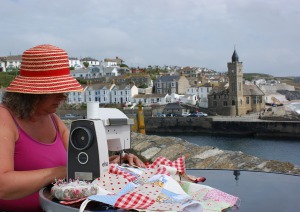 Sewing by the sea