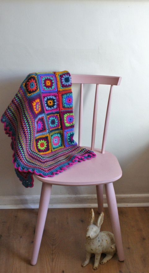 Pastel pink retro chair
